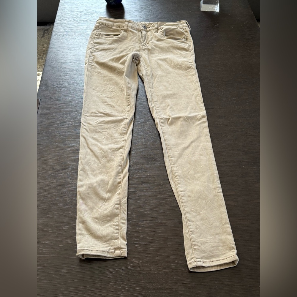 Beige/Khaki Slim Fit Super Stretch Pants